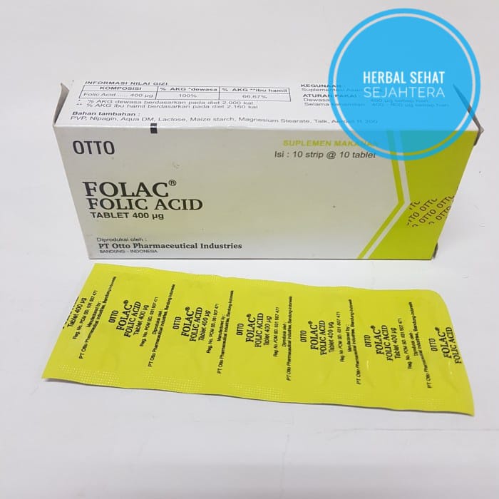 Jual FOLAC FOLIC ACID Folac Folic Acid folac PER STRIP - untuk memenuhi ...