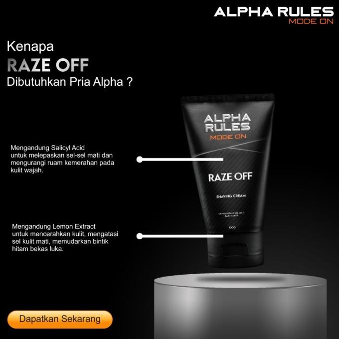 Jual Alpha Rules Raze Off Shaving Cream / Krim Cukur Jenggot Kumis Pria ...