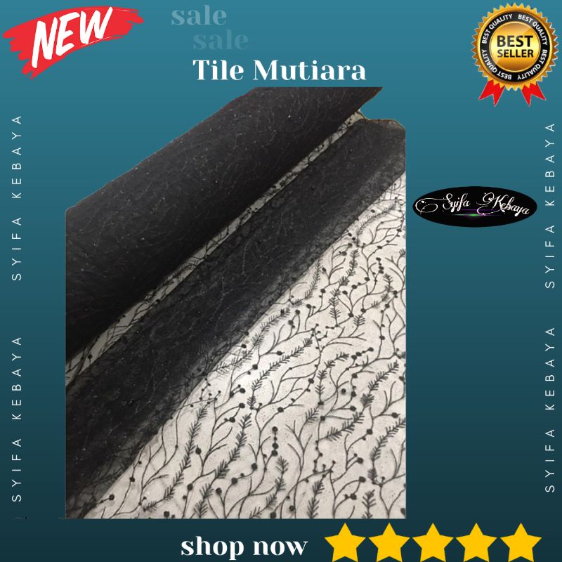 Jual Kain tile akar mutiara hitam. Kain brokat brukat mutiara hitam ...
