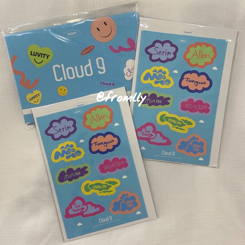 Jual [READY] CRAVITY CLOUD9 OFFICIAL MD MERCHANDISE STICKER & PHOTOSET ...