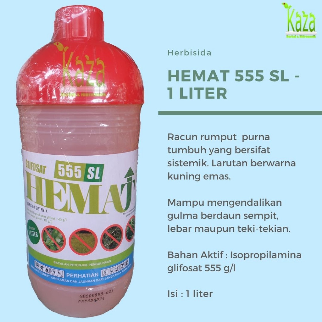 Jual Herbisida Hemat 555 Sl 1 Liter Racun Rumput Gulma Shopee Indonesia