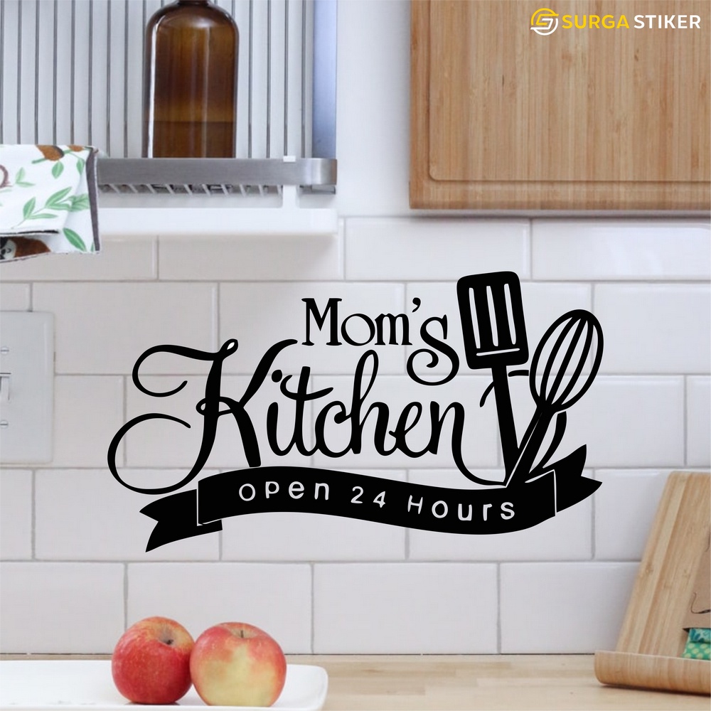 Jual WALL STICKER QUOTE MOTIVASI MOM'S KITCHEN STIKER DEKORASI DINDING ...