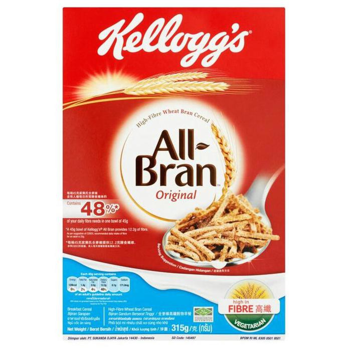 Jual KELLOGG'S ALL BRAN ORIGINAL HIGH FIBER WHEAT BRAN CEREAL SEREAL ...