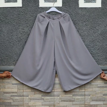 Wide Pants Celana Kulot Lebar Wollycrape RiZAru