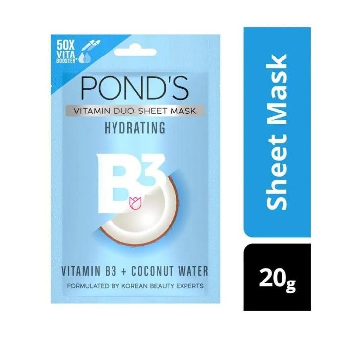 Jual Pond'S Ponds Masker Vitamin Sheet Mask Coconut Water + Vitamin B3 ...