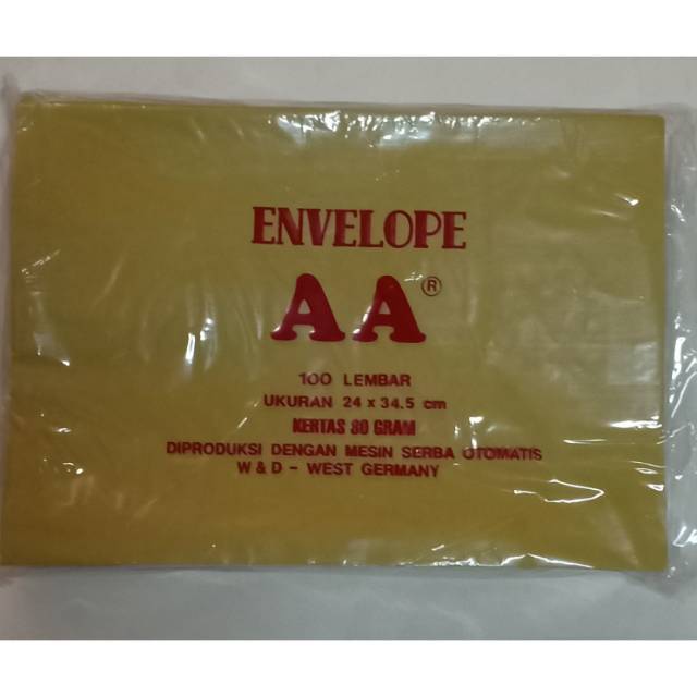 Jual Amplop Coklat Folio / Amplop Casing AA Ukuran Folio (100 Lembar ...