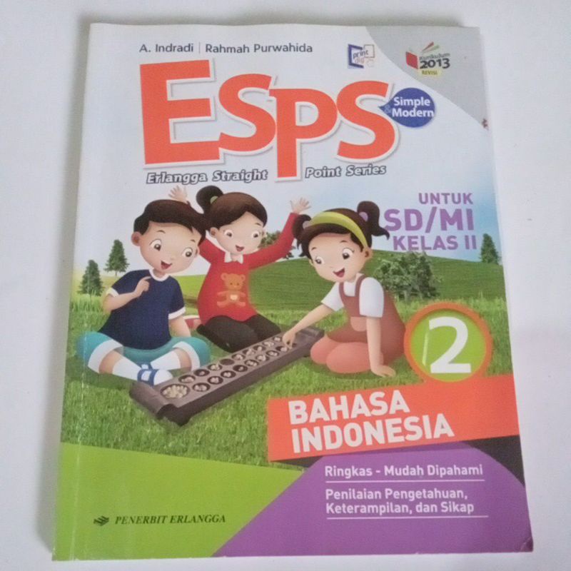 Jual ESPS Bahasa Indonesia Kelas 2 Sd Dari Erlangga K13 Edisi Revisi ...