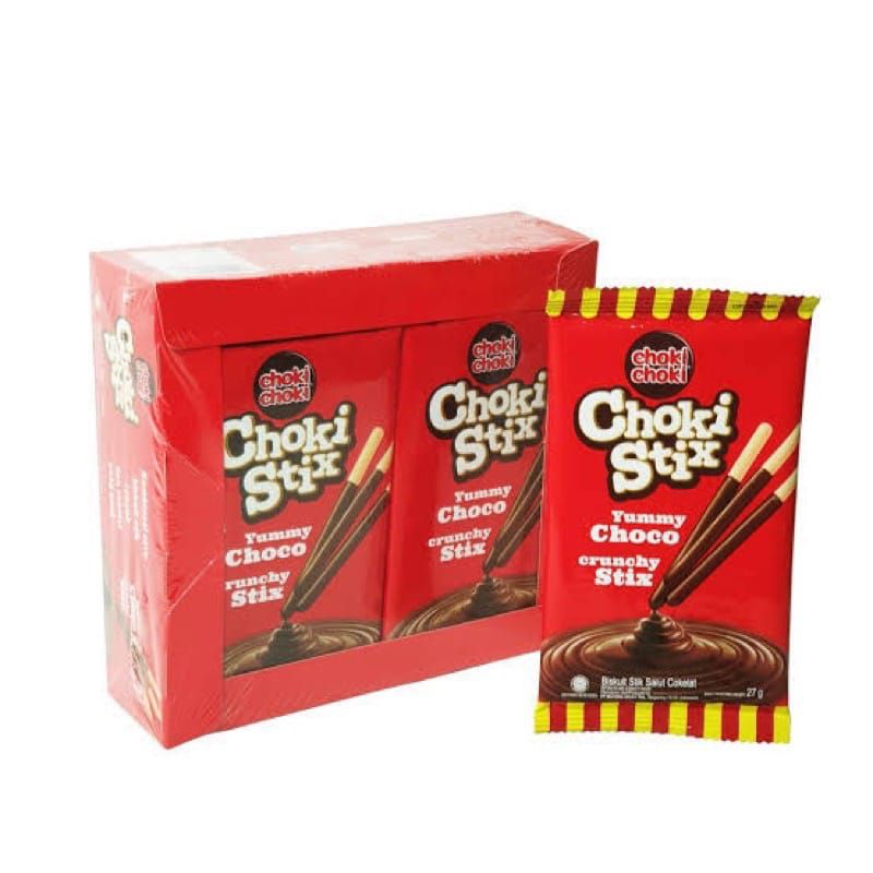 Jual Biskuit Stick Choki Choki Rasa Coklat (1 Pack 12 Sachet) | Shopee ...
