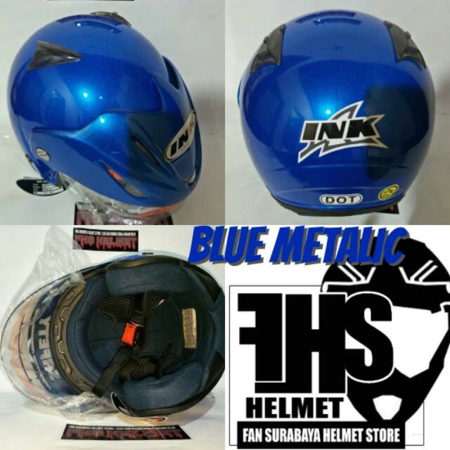 Jual Helm basic model Ink cx22 Blue metalic | Shopee Indonesia