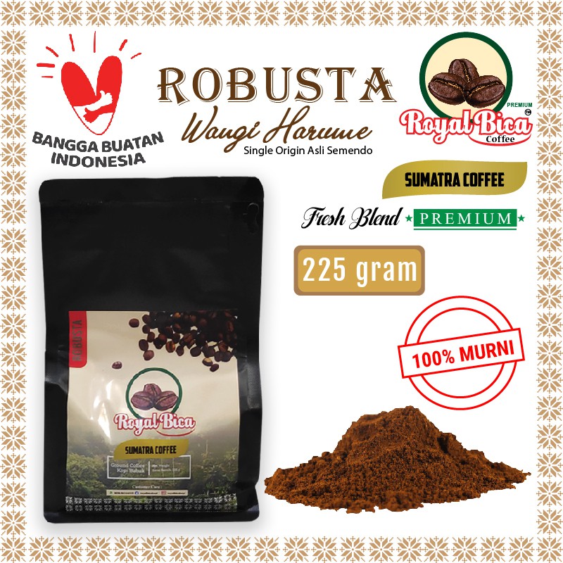 Jual Kopi Robusta Semendo 225 Gram Bubuk Kopi Premium Fresh Shopee Indonesia 0744