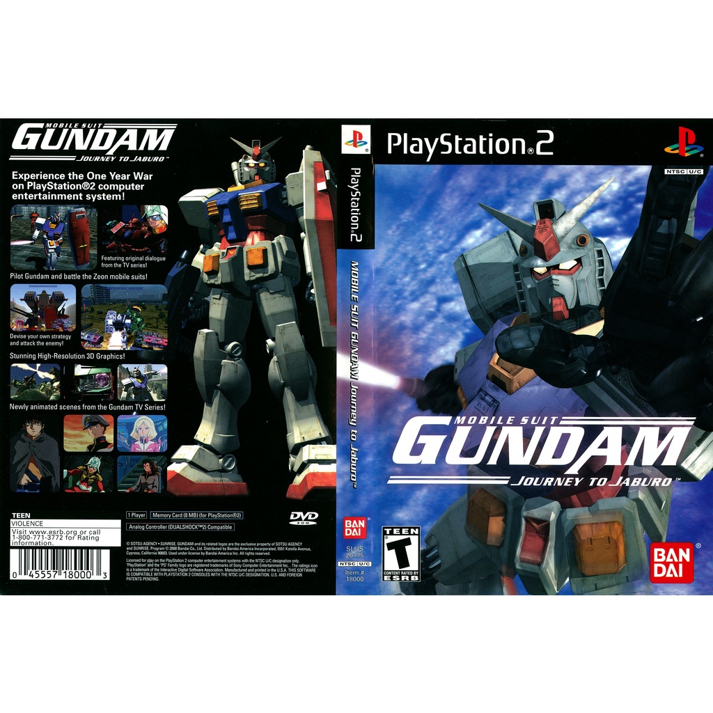 GUNDAM JOURNEY TO JABURO PS2 北米版 Journey To Jaburo Playstation