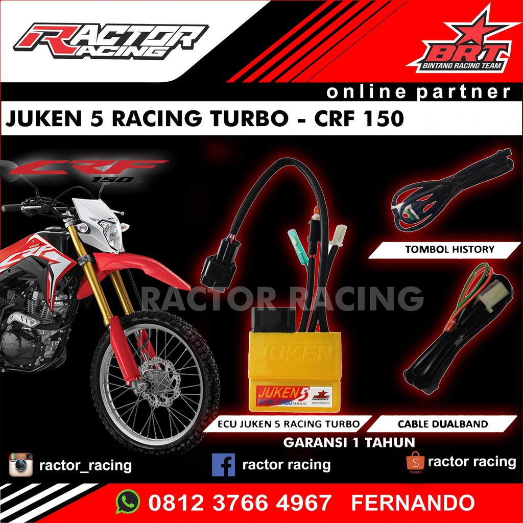 Jual ECU BRT JUKEN 5 RACING TURBO CRF 150 BRT GARANSI 1 TAHUN | Shopee  Indonesia