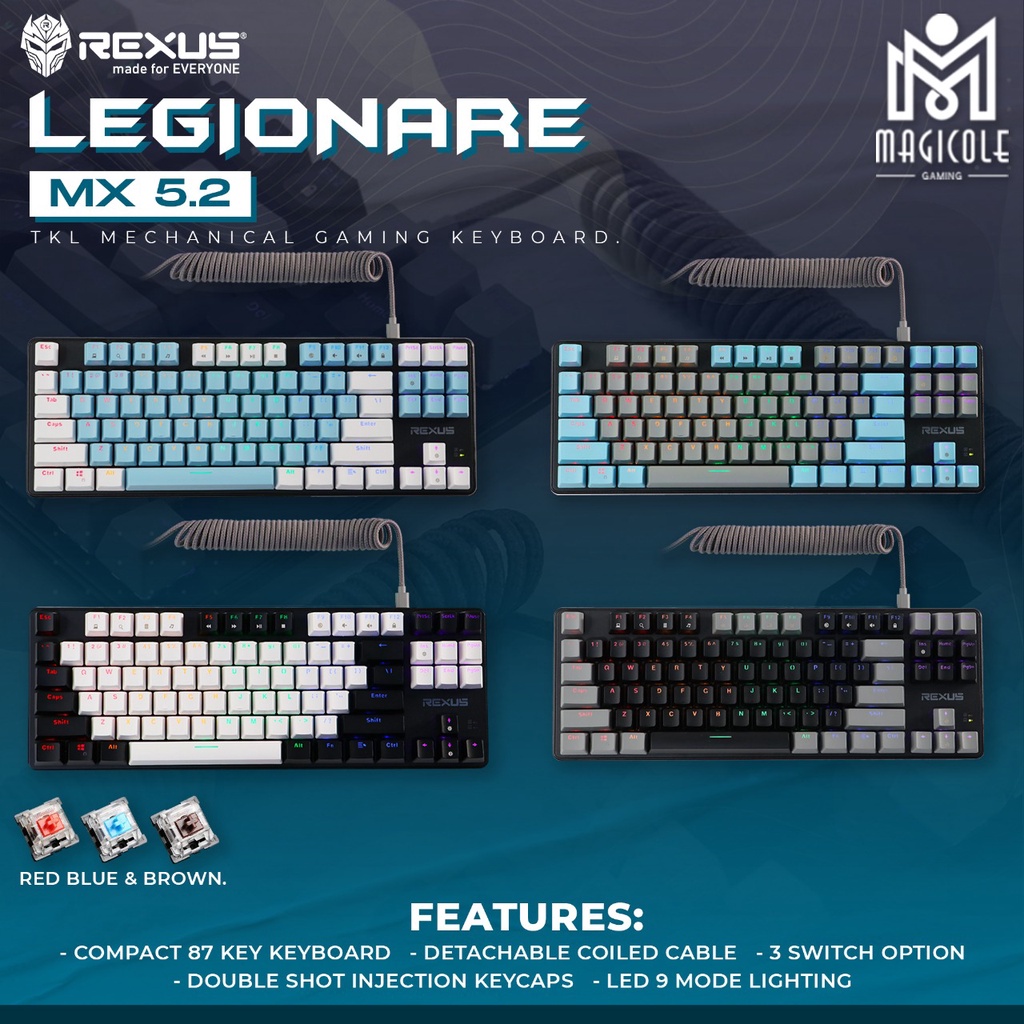 Jual Rexus Legionare MX5.2 / MX 5.2 Finale TKL Mechanical Gaming ...