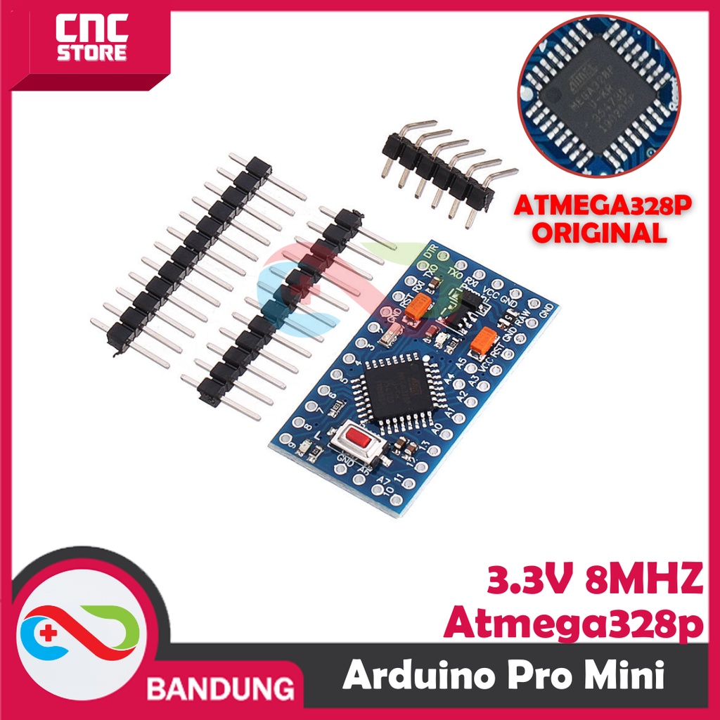 Jual ARDUINO PRO MINI 3.3V 8MHZ ATMEGA328 PROMINI V3 ATMEGA328P ...