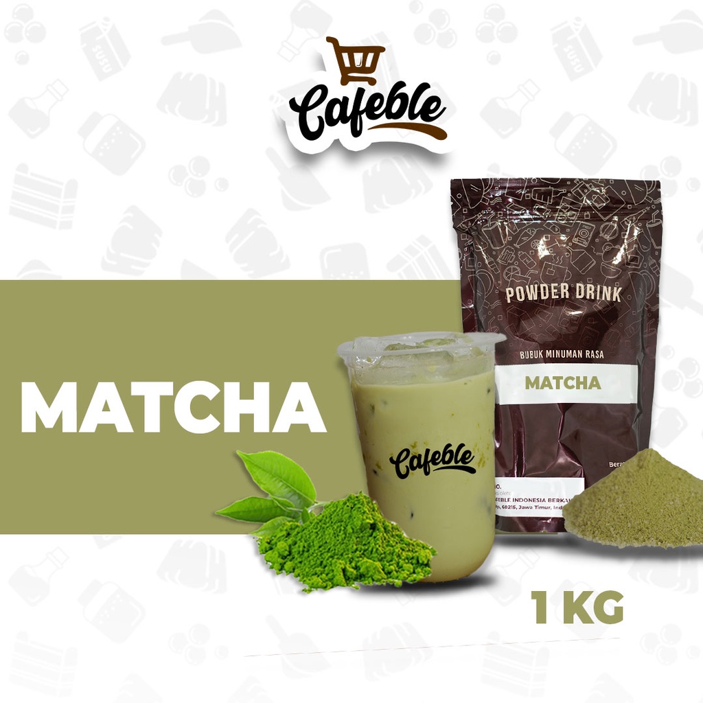 Jual Cafeble Bubuk Minuman Premium Rasa Matcha Kemasan 1 kg | Shopee ...