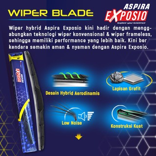 Jual Wiper Blade Hybrid Graphite Aspira Exposio Vios Xenia Agya Ayla