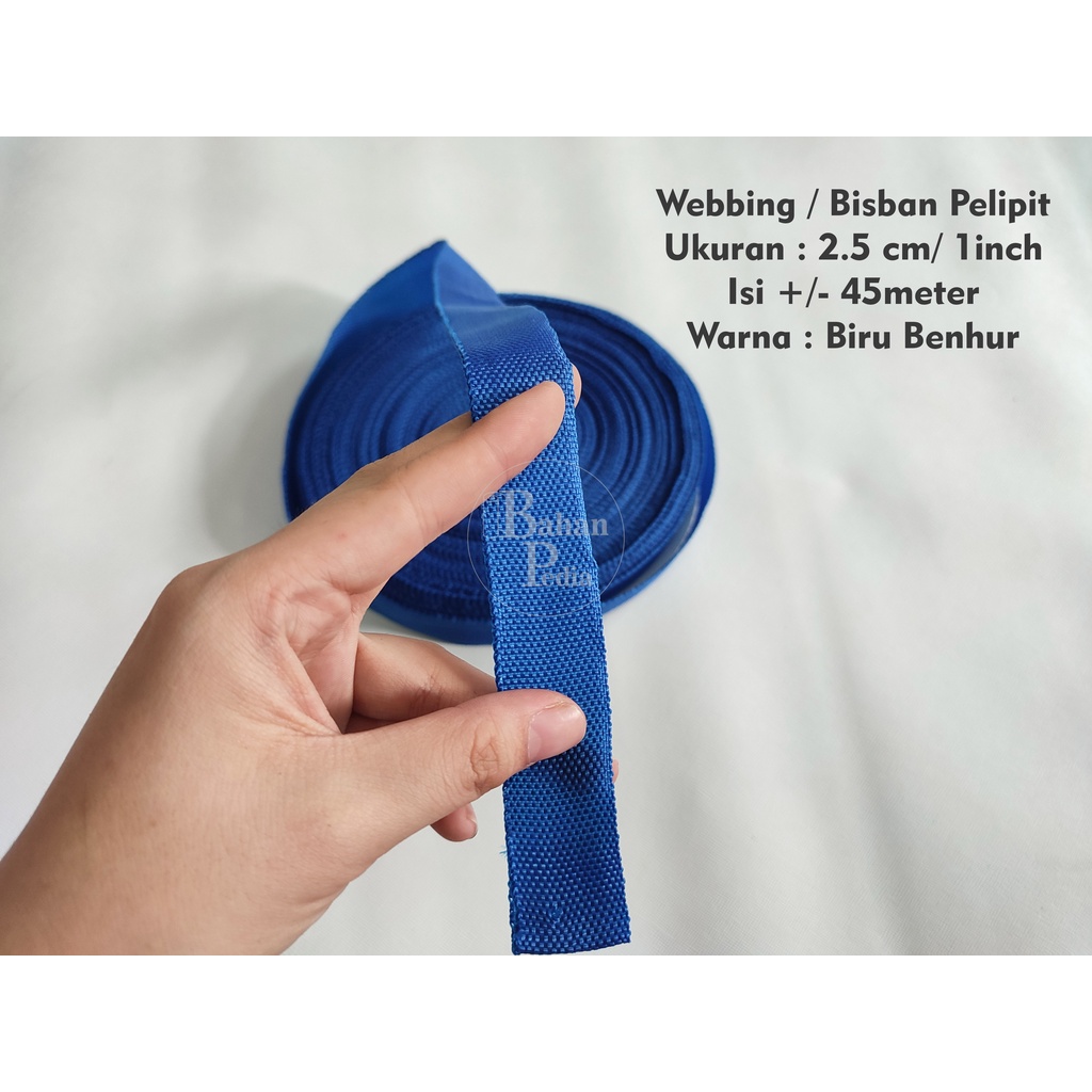 Jual Roll 45meter Tali Webbing Bisban Plipit Pelipit PP 2 5cm 1inch