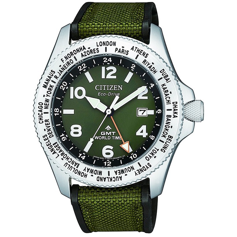 CITIZEN GMT WORLD TIME - 金属ベルト