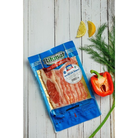 Jual nikmat smoked beef brisket slice (beef bacon) | Shopee Indonesia