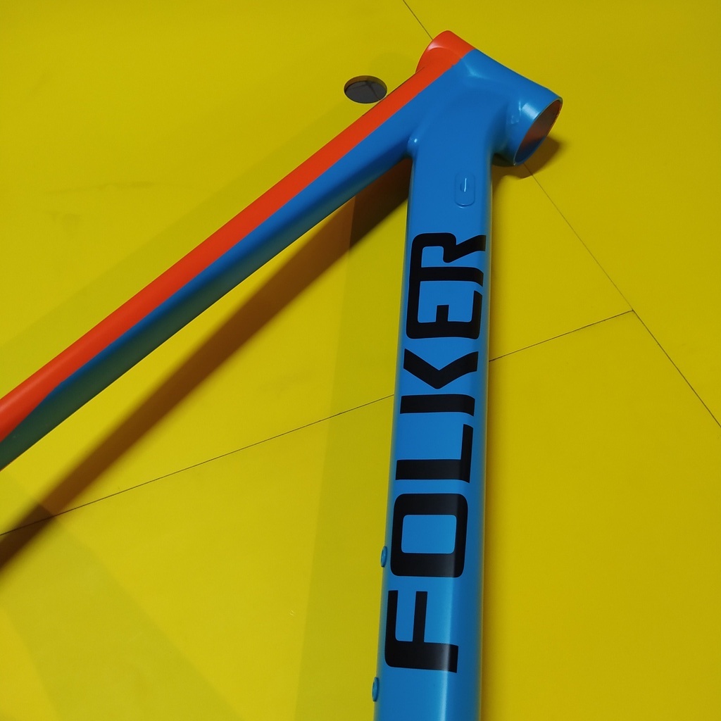 Jual Frame sepeda MTB Folker Teenage boy 27.5 Orange Blue not Mosso ...