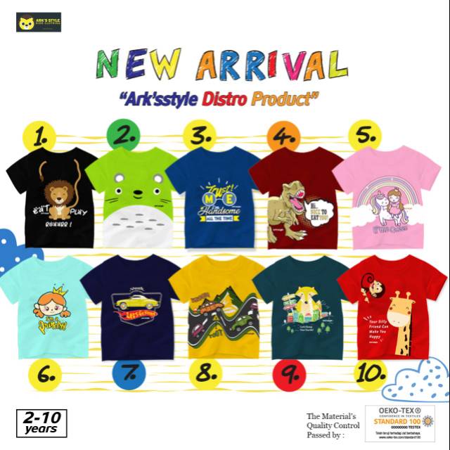 Jual KAOS ANAK DISTRO SERIES by ARK'S STYLE | Shopee Indonesia