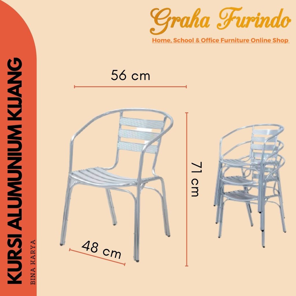 Jual KURSI ALUMINUM KURSI KIJANG COFFEE CHAIR KURSI SERBAGUNA