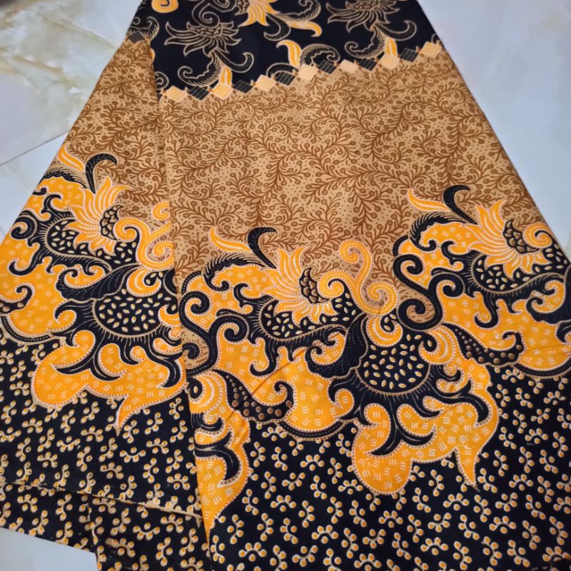 Jual crn kain batik kuning ulir Kamen batik kuning bahan rok dan baju ...