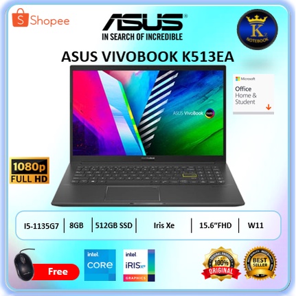 Jual LAPTOP ASUS VIVOBOOK K513EA I5 1135G7 8GB 512GB Win11 15.6"FHD ...