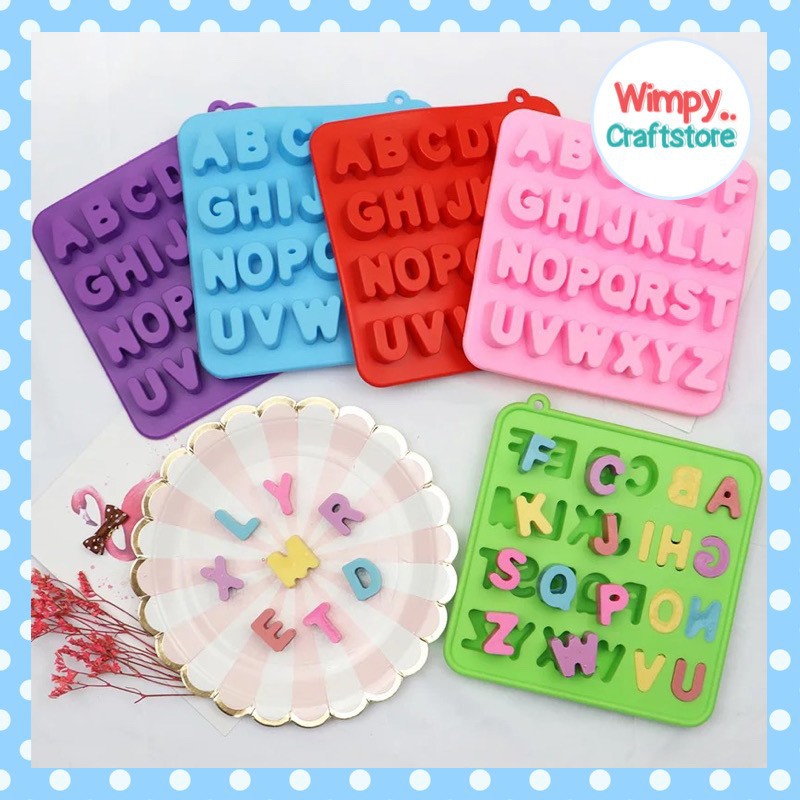 Jual Cetakan Huruf Alphabet Cetakan Pudding Clay Cetakan Fondant Kue ...