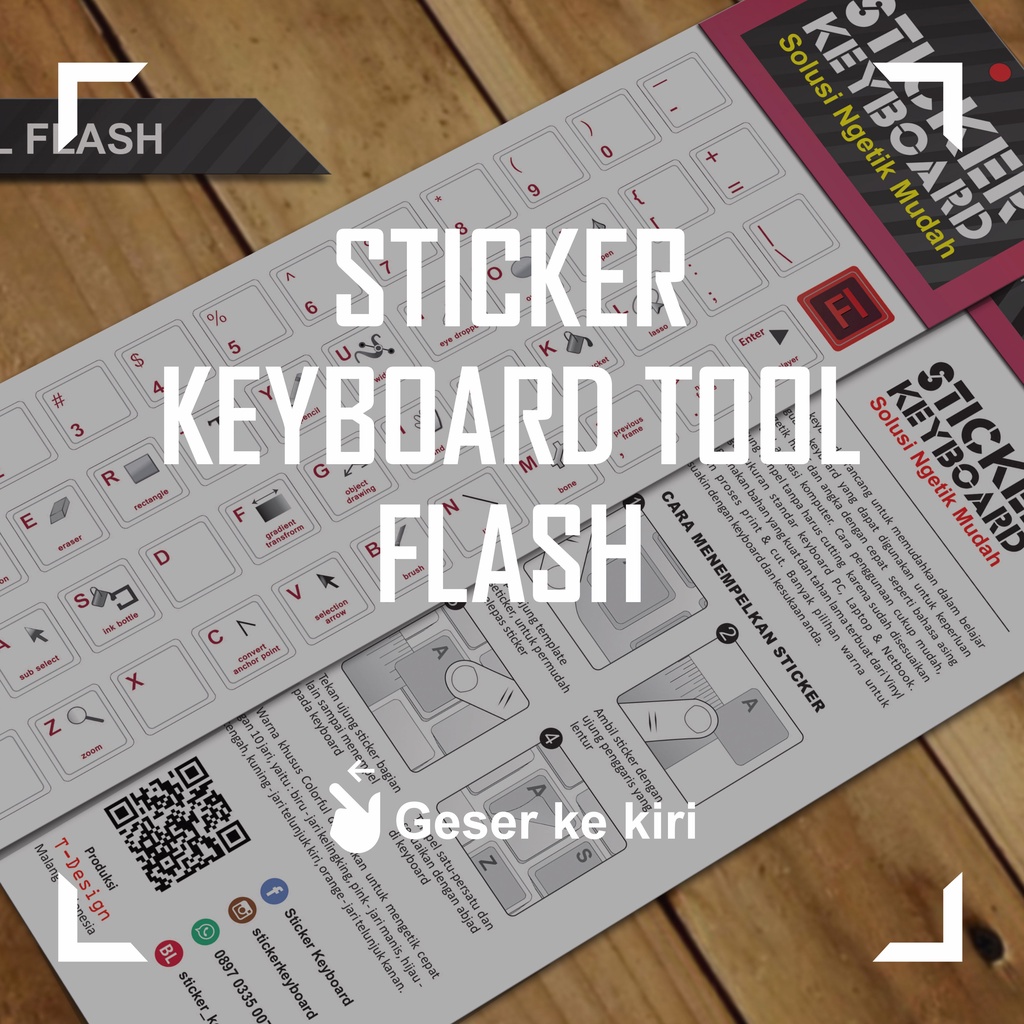 Jual STIKER KEYBOARD TOOL FLASH STICKER APLIKASI | Shopee Indonesia