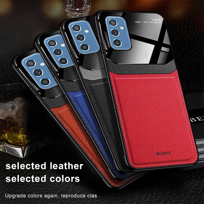 Jual Casing Samsung Galaxy M52 5g 2021 Leather Case Flexi Glass Cover 
