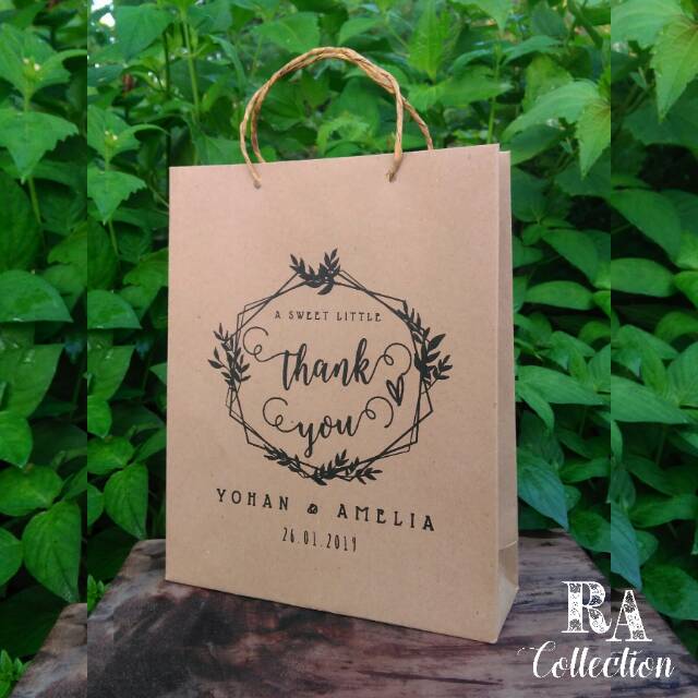 Jual Paper Bag Tas Kertas Kraft Ukuran Cm X Cm X Cm Plus Sablon