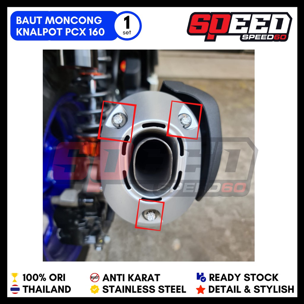 Jual Probolt Baut Moncong Knalpot Honda PCX 160 Stainless King Nut ...
