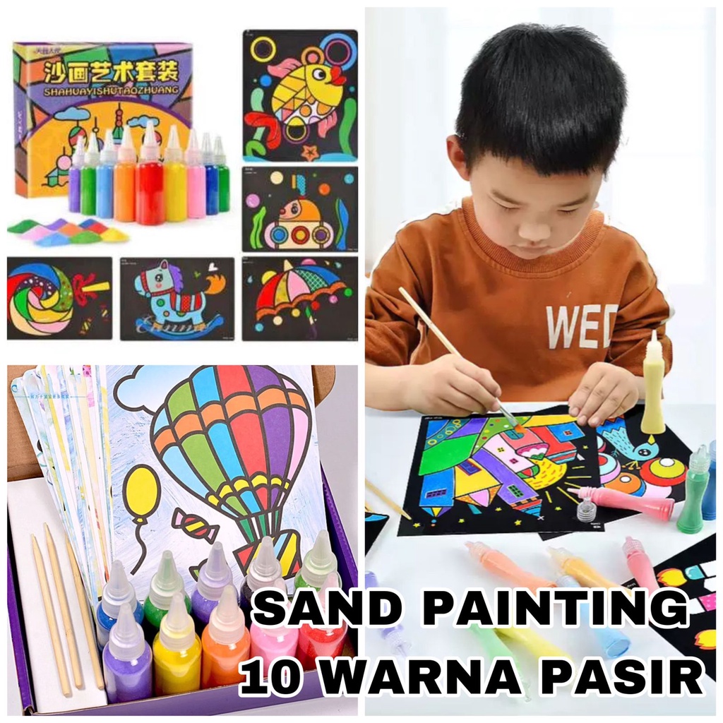 Jual Sand Painting Set Melukis Pasir Mewarnai Pasir Mainan Edukasi
