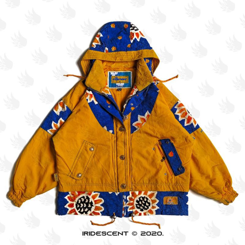 Vintage ELLESSE Sunflower Ski Outdoor Riding Jacket Thrift