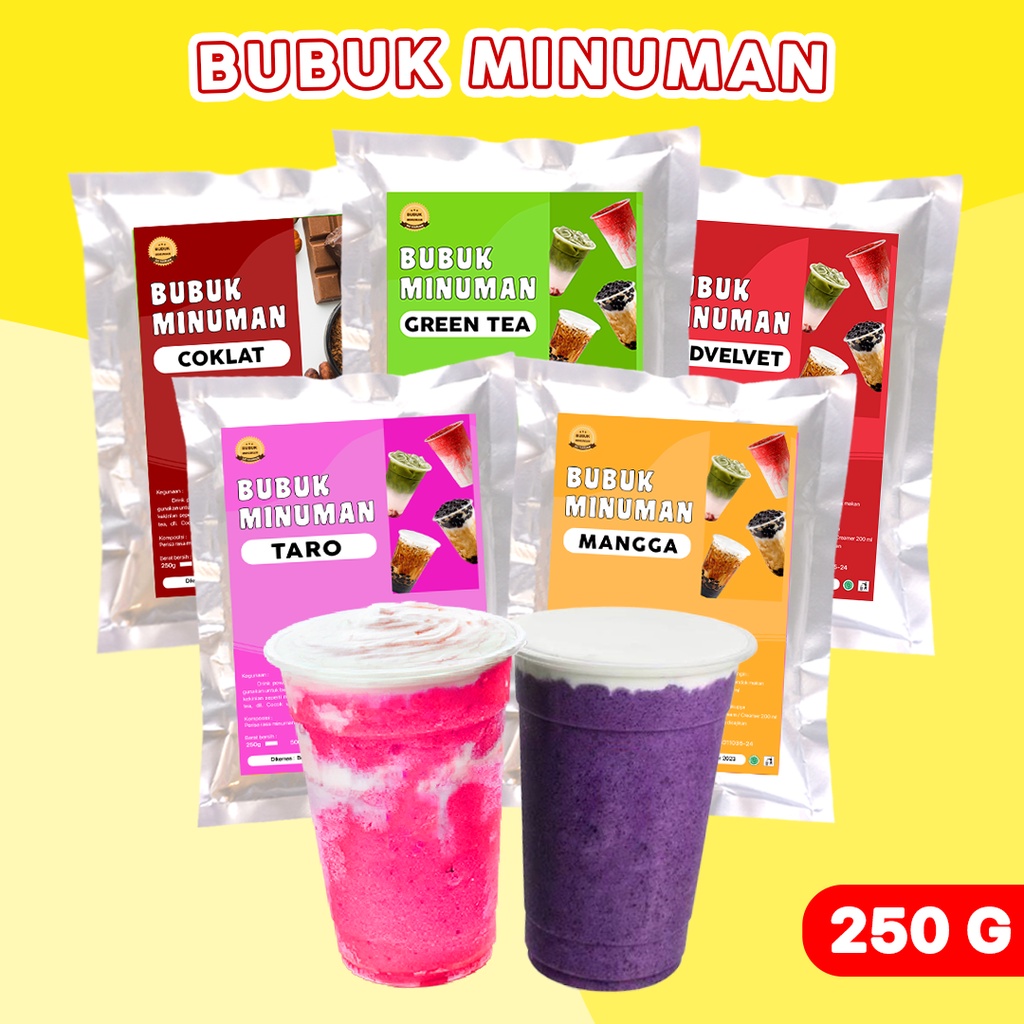 Jual BUBUK MINUMAN RASA 250GR / SERBUK MINUMAN RASA REGULER / BUBUK ...