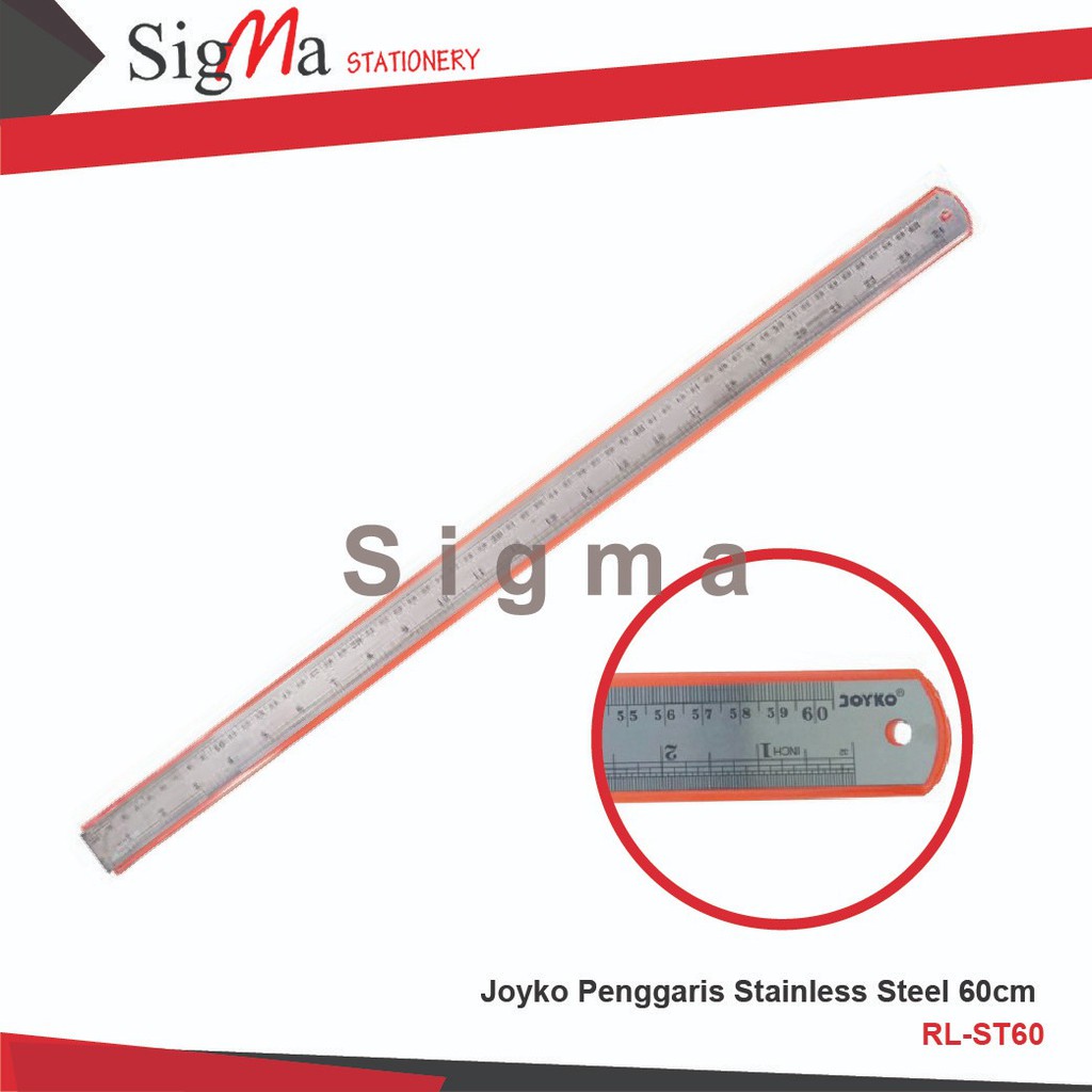 Jual Penggaris Besi Stainless Steel Ruler 60cm Joyko RL ST60 Shopee Indonesia