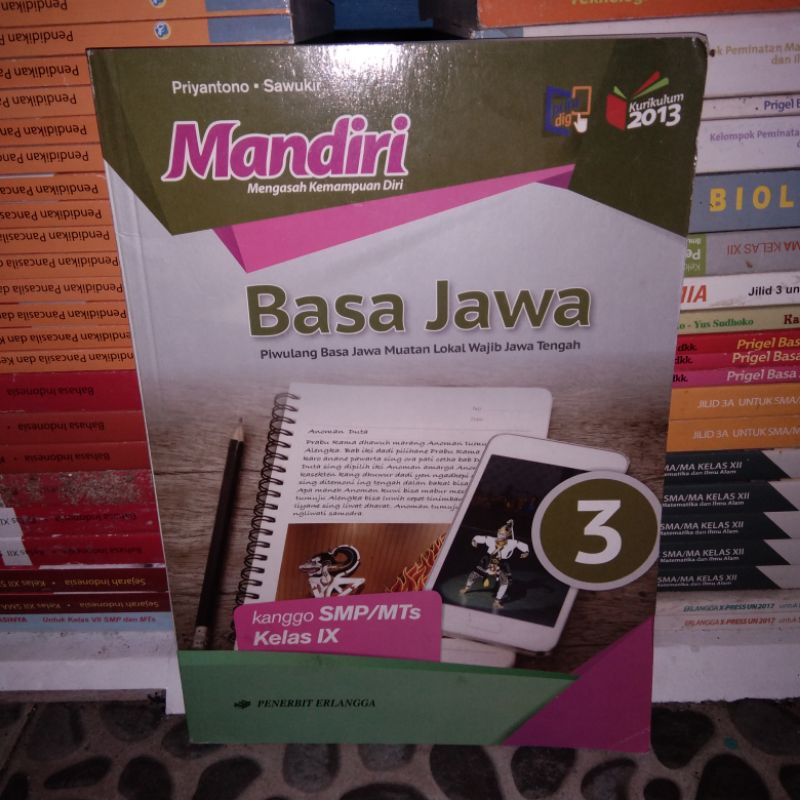 Jual Buku Mandiri Bahasa Basa Jawa Kelas 9 IX 3 SMP Penerbit Erlangga ...