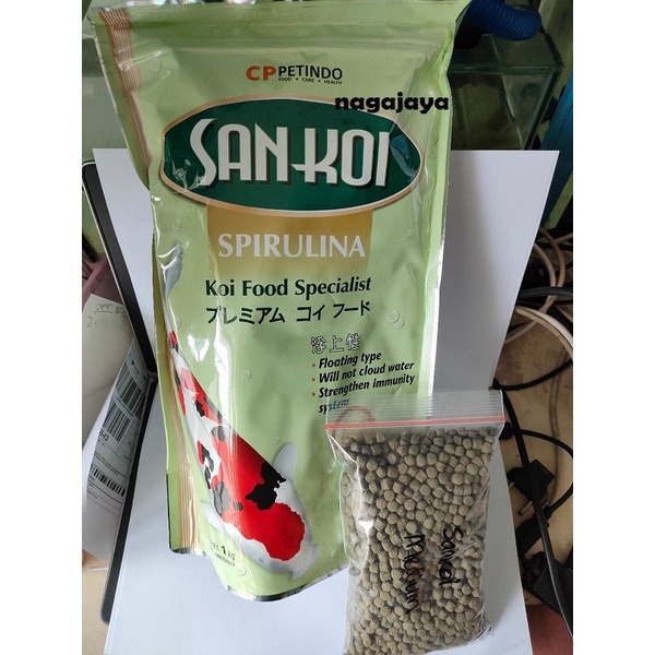 Jual pelet koi san koi kemasan 200gr sankoi spirulina color enhancer ...