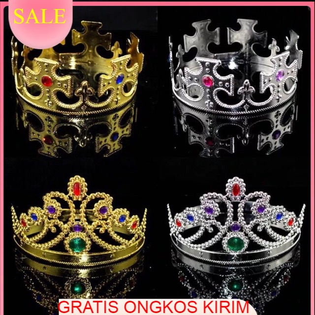 Jual Mahkota Pesta Raja / Ratu, Crown Party King / Queen (silver atau ...