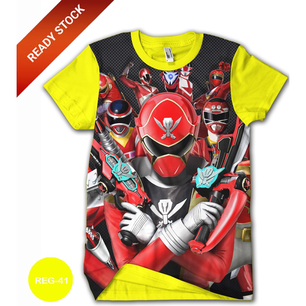 Jual Baju Power Rangers DEWASA Karakter Kartun motif Printing 3D #REG ...