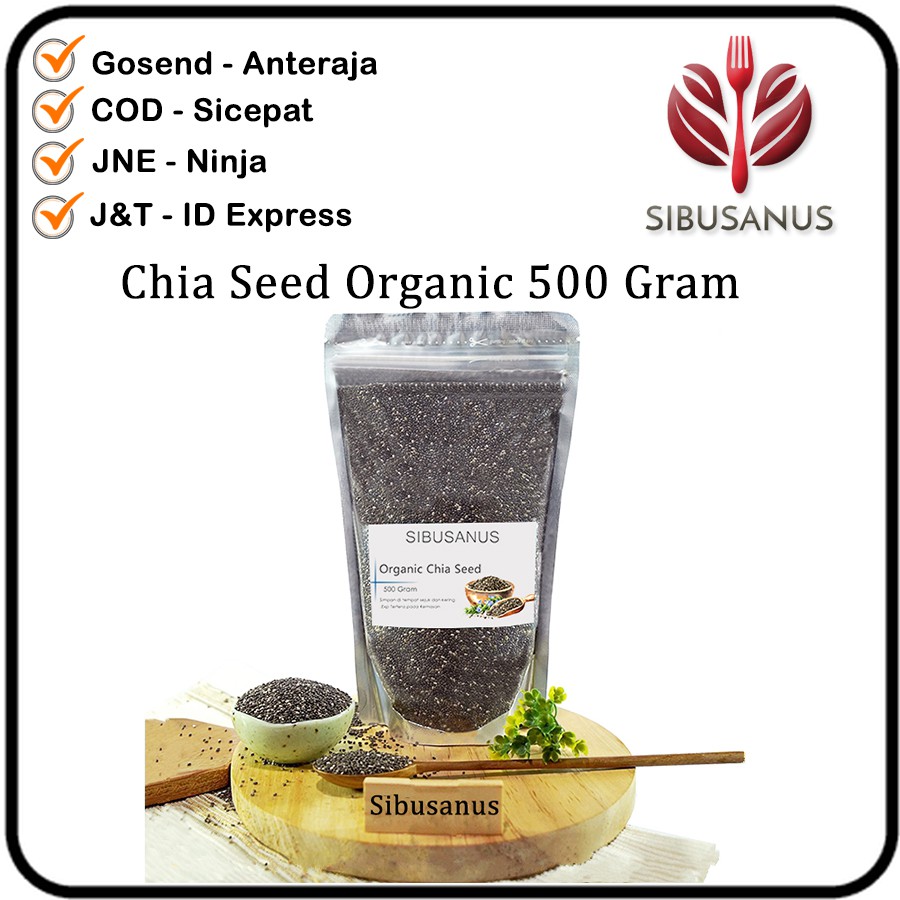 Jual Organic Black Chia Seed 500 Gram ChiaSeed Organik Import 500Gram ...