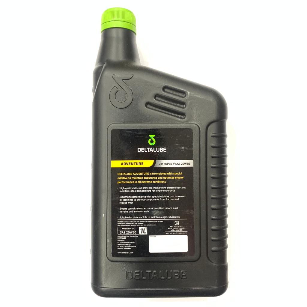 Jual OLI MOTOR DELTALUBE OIL 731 SUPER ADVENTURE 20W50 API SJ 100% ...