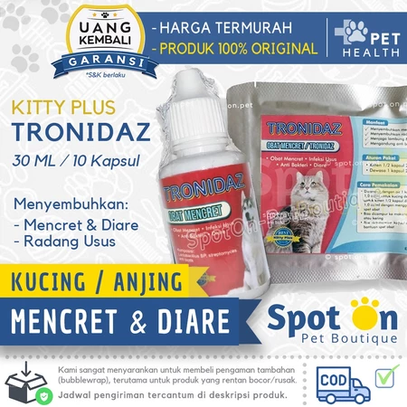 Kitty Plus Tronidaz obat diare mencret kucing