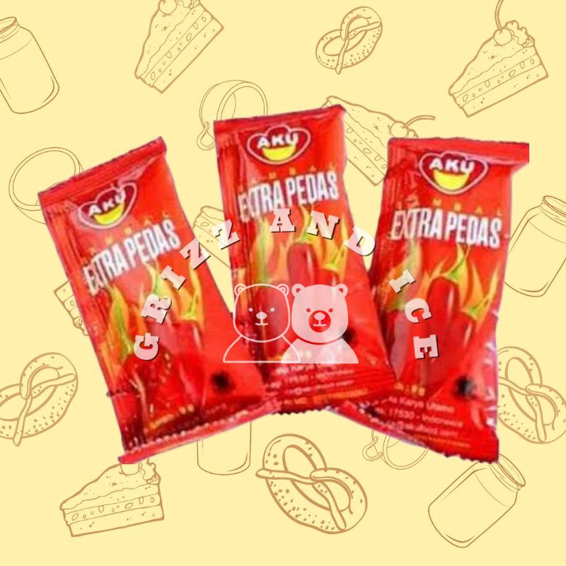 Jual Sambal Sachet Sambel Sachets Aku Extra Pedas 50 Sachets X 9