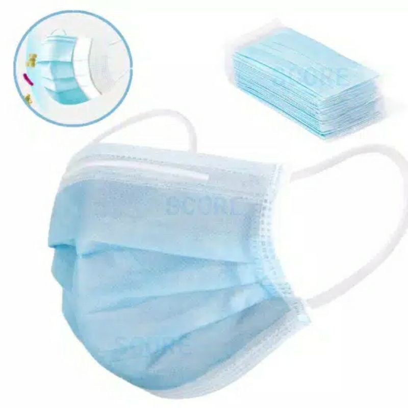 Jual Masker / Disposable Ptotective Mask / 1 Box 50 pcs | Shopee Indonesia
