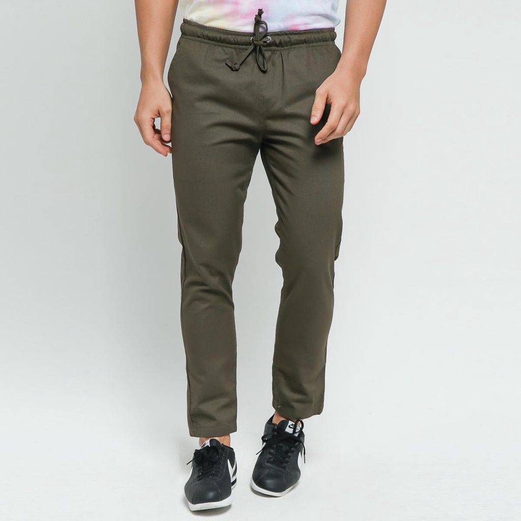 Jual Celana Panjang Pria Skinny Chino Celana Pinggang Karet Ankle Pants