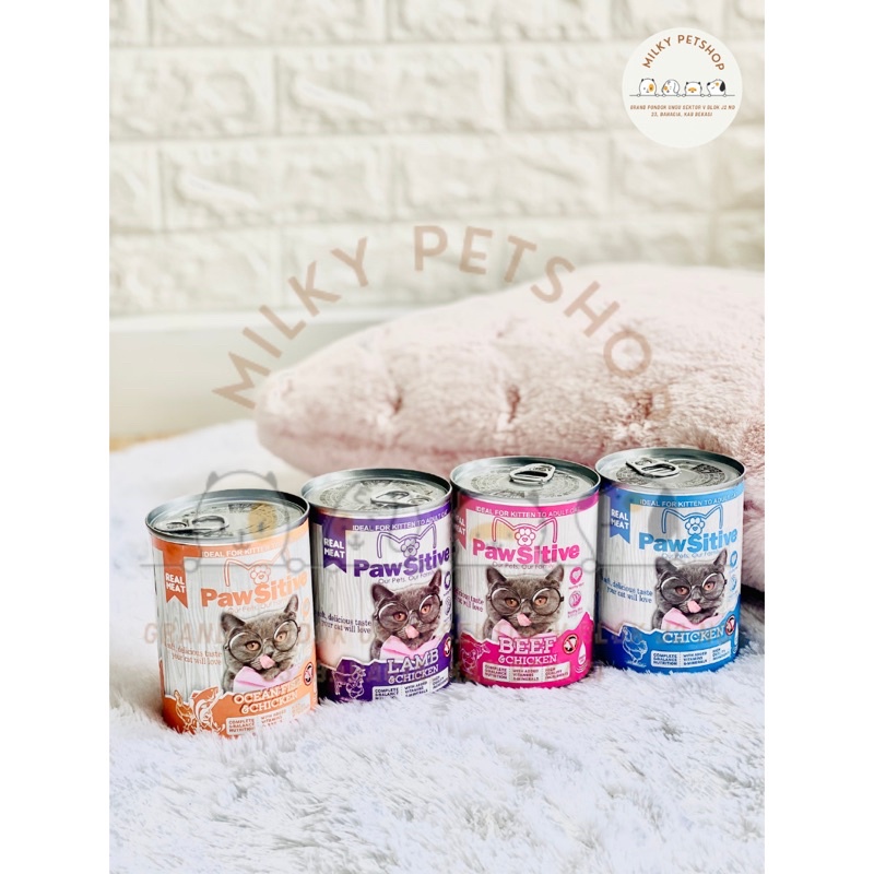 Jual Pawsitive Kaleng Makanan Kucing Wetfood 400gram 400gr 400g 400 ...