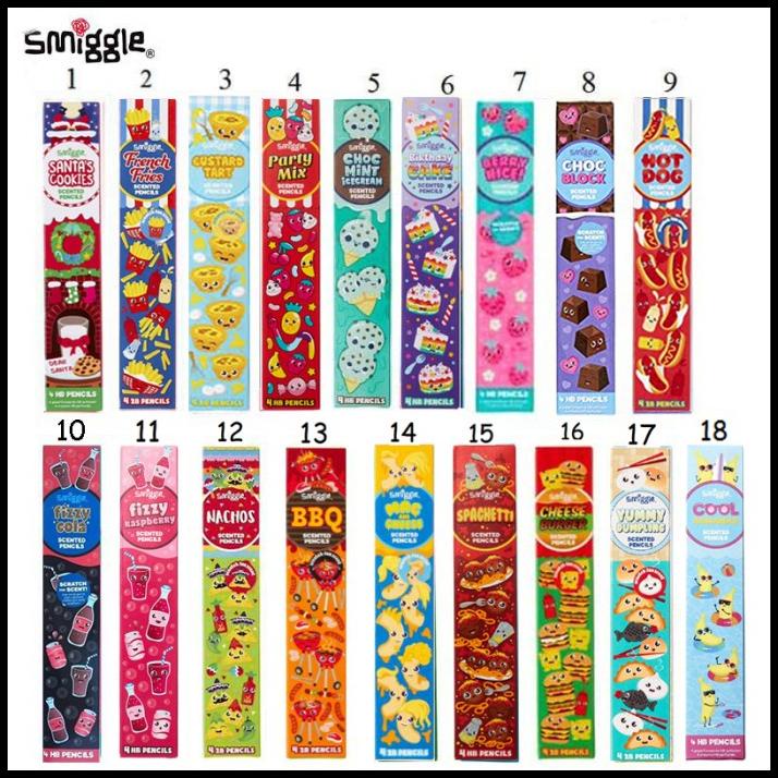 Jual Smiggle Scented Pencil Pack X 4 Original | Shopee Indonesia