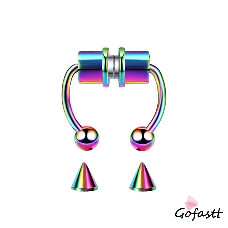 Jual 1 Pc Cincin Hidung Palsu Bentuk U Bahan Stainless Steel Tindik ...